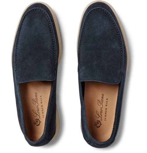 Lyst - Loro Piana Summer Walk Suede Loafers in Blue for Men