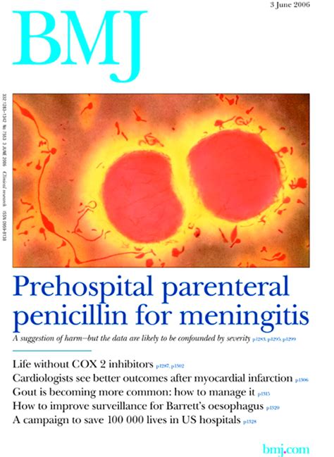 Prehospital parenteral penicillin for meningitis: Urgent review of treatment criteria is needed ...