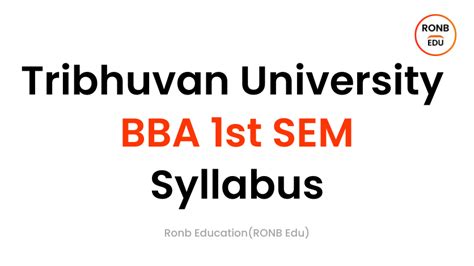 BBA Syllabus Tribhuvan University