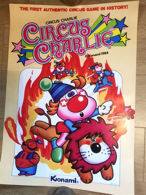 Circus Charlie Konami large arcade poster 50 x 70cm - Arcade Art Shop