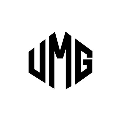 UMG letter logo design with polygon shape. UMG polygon and cube shape ...