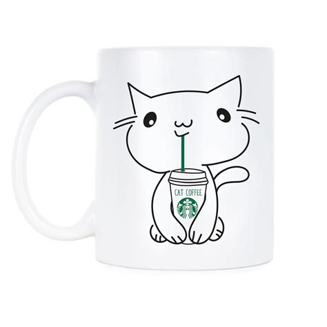 Starbucks Cat Coffee Mug Cute Starbucks Cats Mugs Cat Lover Coffee Gif ...