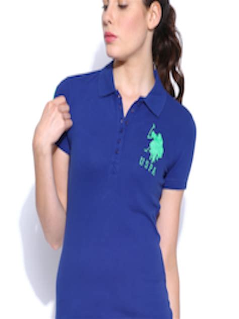 Buy U.S. Polo Assn. Women Blue Polo T Shirt - Tshirts for Women 771534 ...