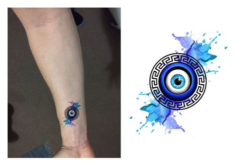 Greek Eye Tattoo Design. Designer: Andrija Protic | Evil eye tattoo, Greek evil eye tattoo, Eye ...