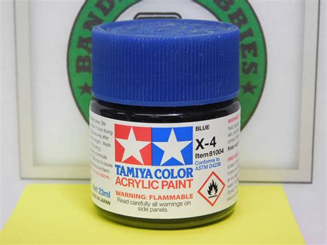Tamiya X-4 Gloss Blue Acrylic Paint, 23ml Bottle (TAM81004)