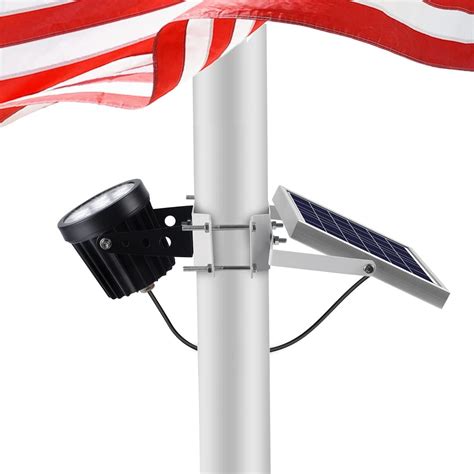 Hainee Flag Pole Light Solar Powered, Solar Flagpole Light Outdoor ...