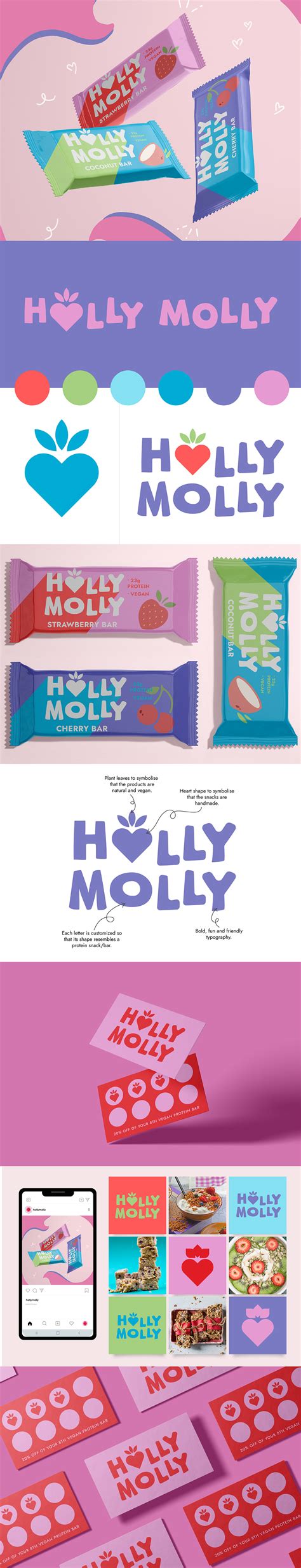 Holly Molly - Vegan Protein Bars Brand Identity on Behance