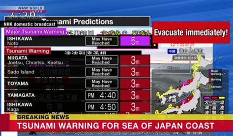 Japan issues major tsunami warning after powerful earthquake