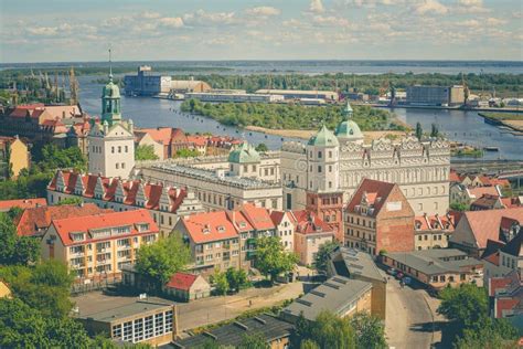 Szczecin - the Old City and Castle View Editorial Photography - Image of panorama, view: 68229207