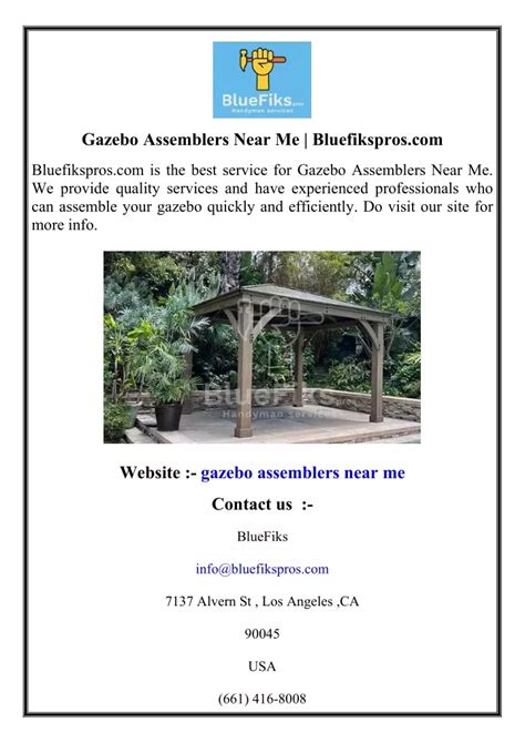 PPT - Gazebo Assemblers Near Me Bluefikspros.com PowerPoint ...