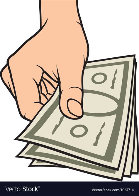 Hand giving money Royalty Free Vector Image - VectorStock