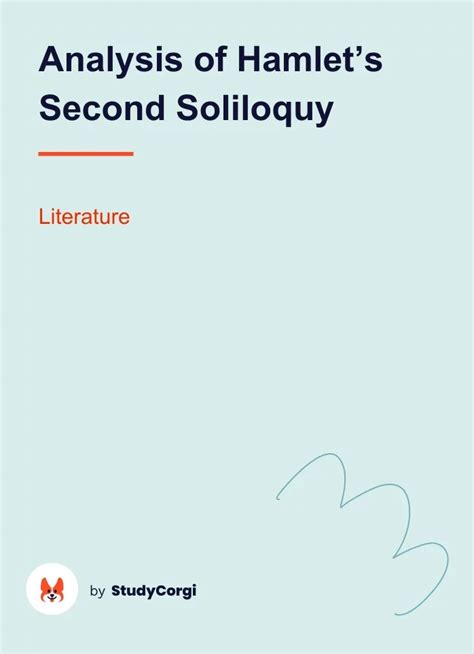 Analysis of Hamlet's Second Soliloquy | Free Essay Example