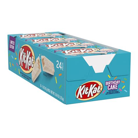 Kit Kat, Limited Edition Crisp Wafers in Birthday Cake Flavored White ...