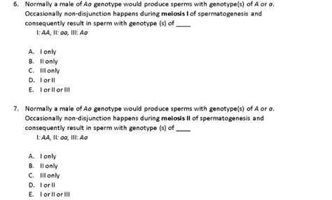 Solved 6. Normally a male of Aa genotype would produce | Chegg.com