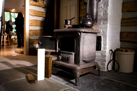 Free picture: unique, old, cast, iron, stove, wood, coal, room