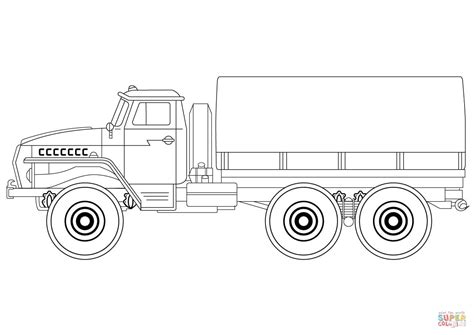 Army Truck coloring page | Free Printable Coloring Pages