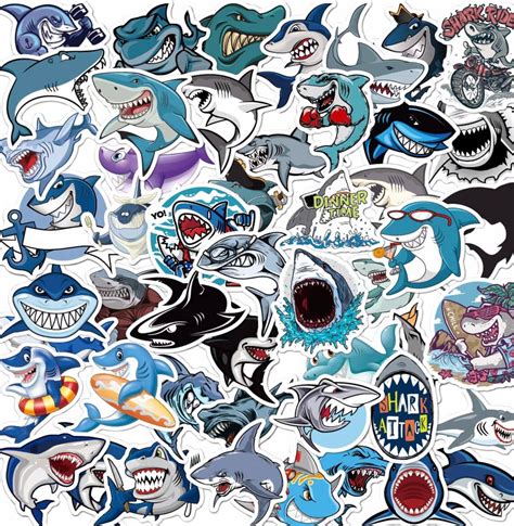 Shark Stickers Random Assortment FREE SHIPPING | Etsy