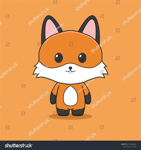 Cute Cartoon Fox Drawing Kawaii Chibi Stock Vector (Royalty Free ...