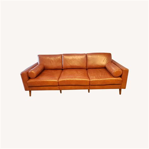 Burrow Leather Sofa - AptDeco