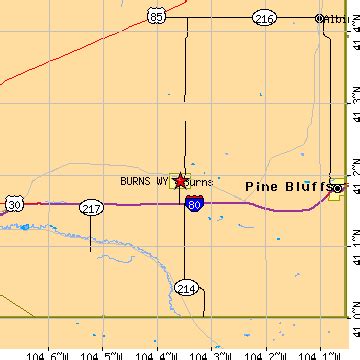 Burns, Wyoming (WY) ~ population data, races, housing & economy