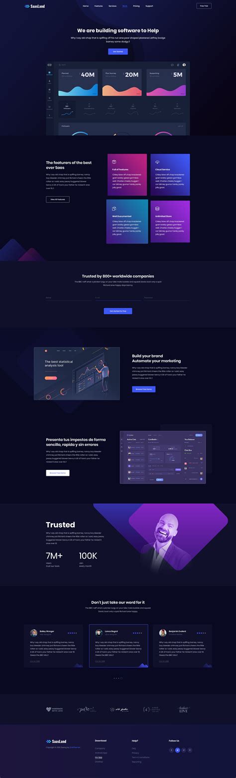 Dribbble - saasland-multipurpose-wordpress-theme-for-saas-_-startup-dark_version-full.jpg by Md ...