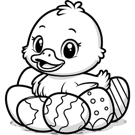 Premium Vector | Vector duck drawing coloring page for children