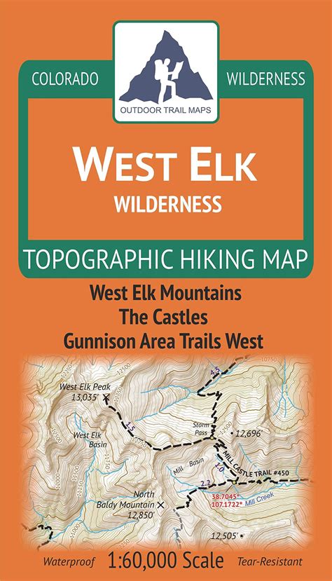 Outdoor Trail Maps West Elk Wilderness - Colorado Topographic Hiking Map (2019) in 2022 | Hiking ...