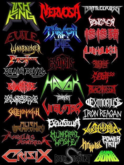 Thrash Metal Band Logos