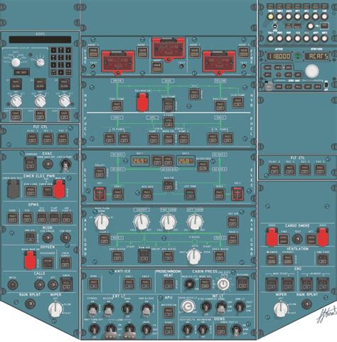 A320 Overhead Panel - Airbus A320 Panel for FS2004 / Kit to be ...