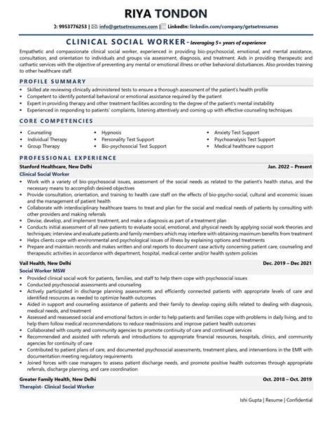 Lcsw Resume Template - prntbl.concejomunicipaldechinu.gov.co