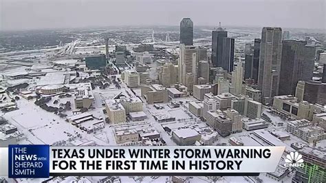 Texas under winter storm warning for first time in history