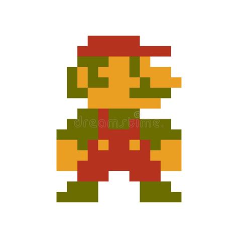 Mario Pixel. Classic Video Game Character Editorial Image ...