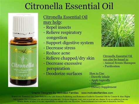 Citronella Essential Oil www.motivatedfamilies.com | Living essentials oils, Essential oils ...