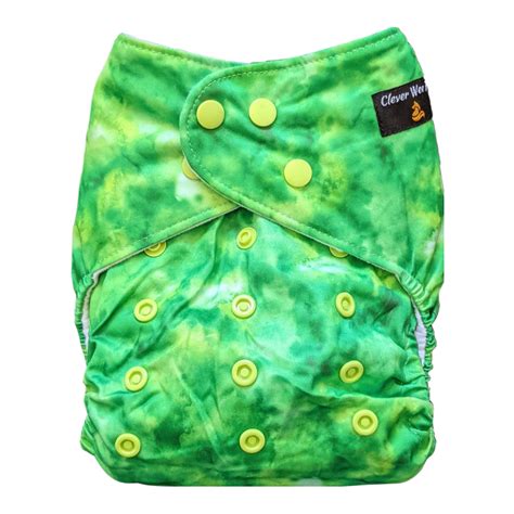 AI2 Pocket Nappy - Green Splash – Clever Wee Fox