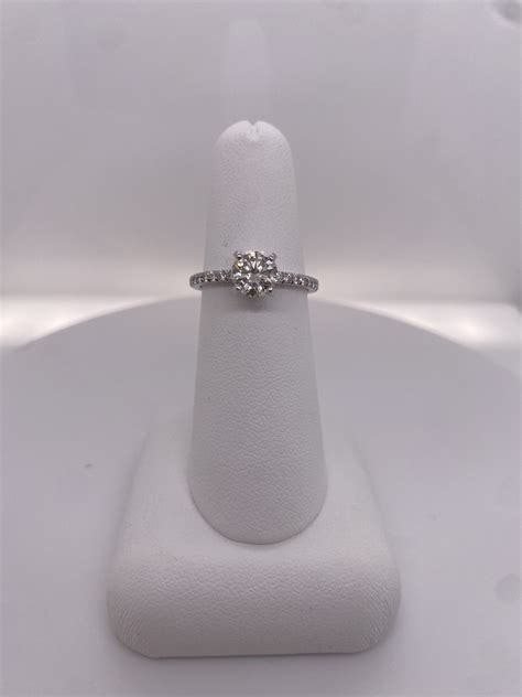 14kt White Gold Diamond Solitaire Engagement Ring #852 | American Coin and Vault