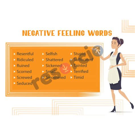 Negative Feeling Words - Template 06