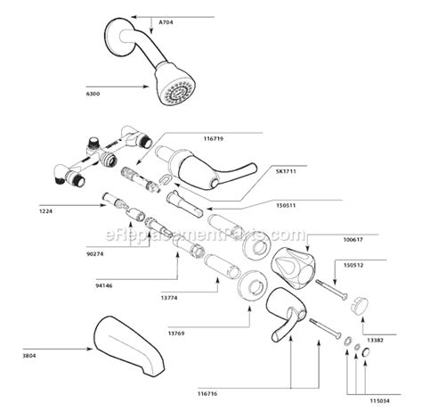 Moen Bathroom Shower Faucet Parts Diagram - Artcomcrea