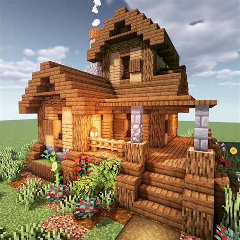 Minecraft Houses Nature - Minecraft Nature House | Minecraft gebäude, Colle minecraft häuser ...