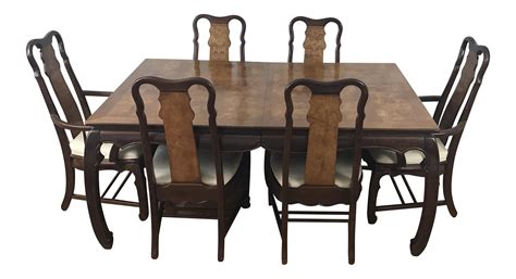 Chinese Chippendale Style Dining Table & Six Chairs- 7 Pieces on Chairish.com | Dining table ...