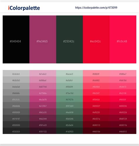 100+ Latest Color Schemes with Black And Red Color tone combinations | 2021 | iColorpalette