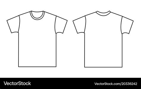 Blank t-shirt template front and back Royalty Free Vector