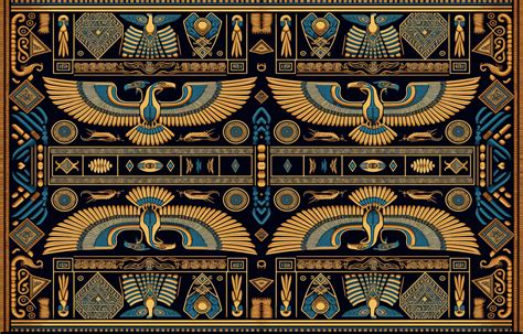 Egyptian fabric pattern. Abstract indigenous line art for ancient Egypt ...