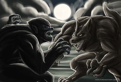 Wolfman vs Werewolf by HenLP on DeviantArt