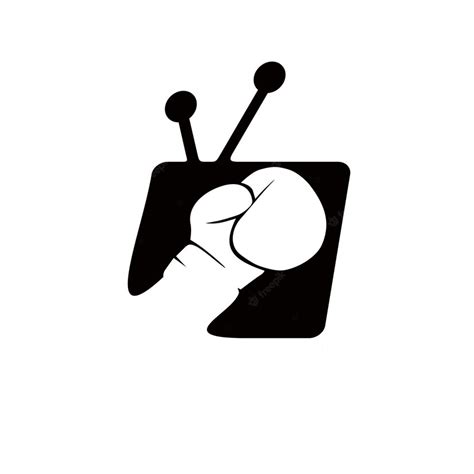 Premium Vector | Boxing fight sport tv channel logo design