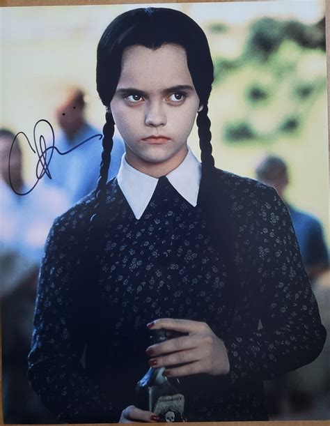 Christina Ricci Wednesday Addams signed 11x14 oversized photo - Fanboy Expo Store