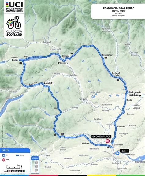 Gran Fondo UCI Cycling World Championships maps, route and event dates - Glasgow Live