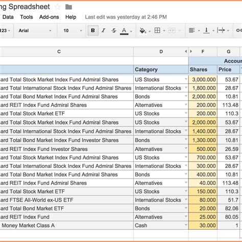 Asset Spreadsheet — db-excel.com