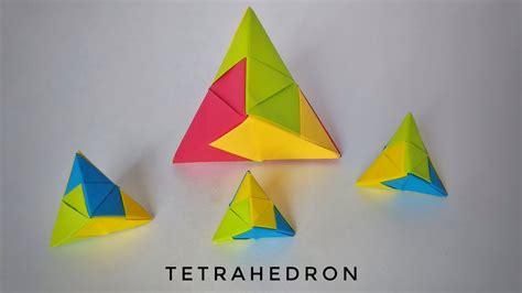 How to make a paper Tetrahedron | Origami 3D Tetrahedron - YouTube