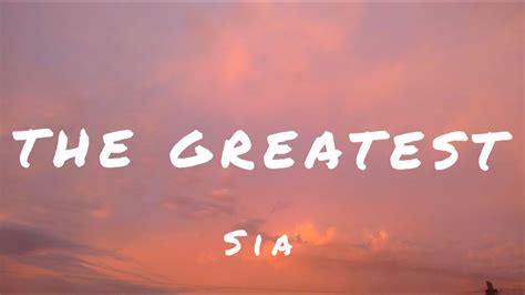 Sia - The greatest (lyrics) (speed up) - YouTube