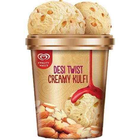 Kwality Wall's Desi Twist Creamy Kulfi Icecream, 700ml Party Pack : Amazon.in: Grocery & Gourmet ...